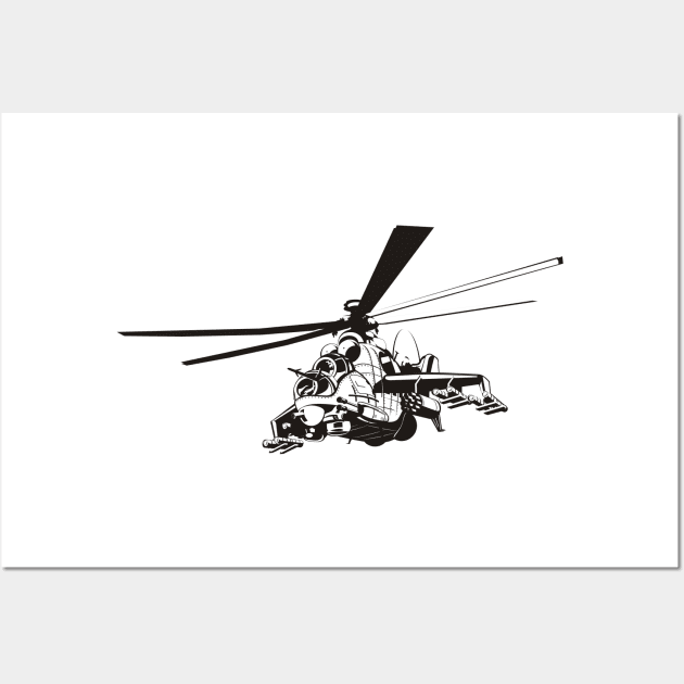 Cartoon helicopter Wall Art by Mechanik